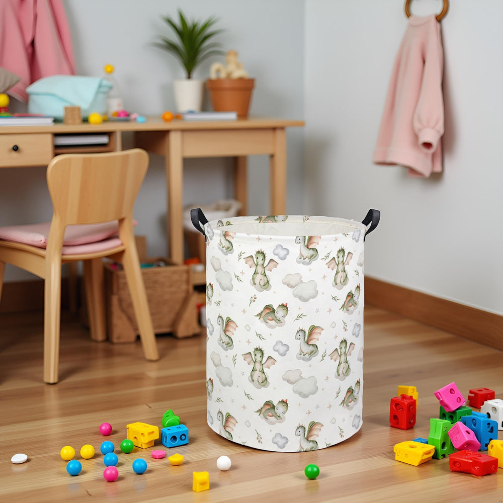 HIYAGON room-decor basket in cotton-canvas adds durable storage to any space.