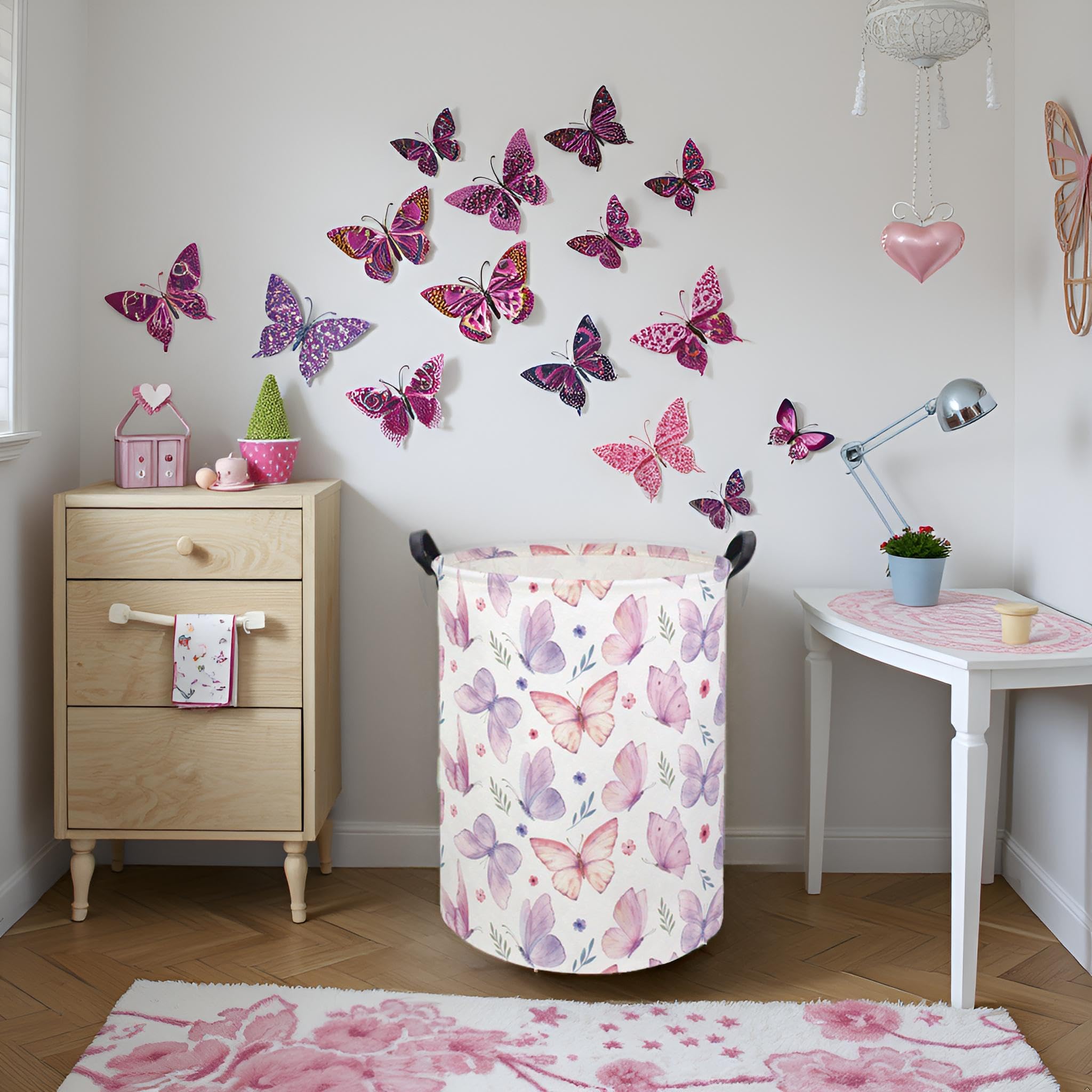 HIYAGON butterfly baby hamper in a cozy nursery setup.