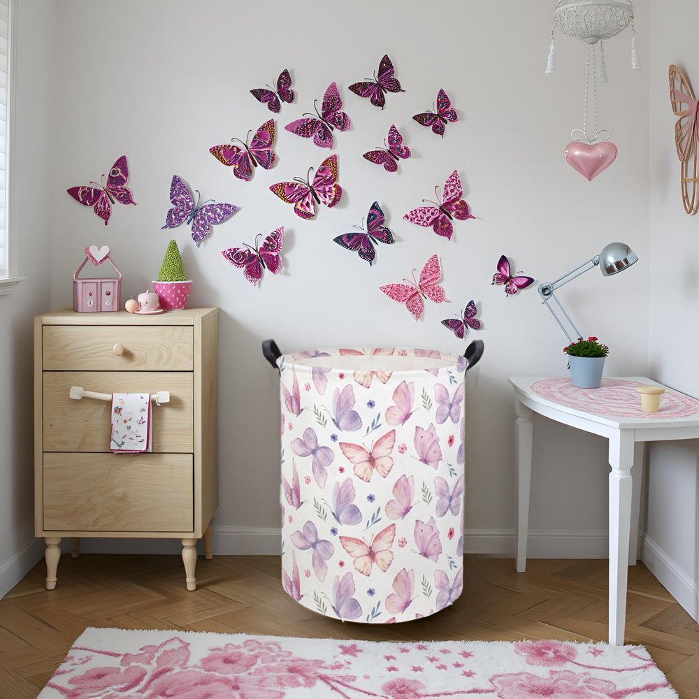 HIYAGON butterfly baby hamper in a cozy nursery setup.