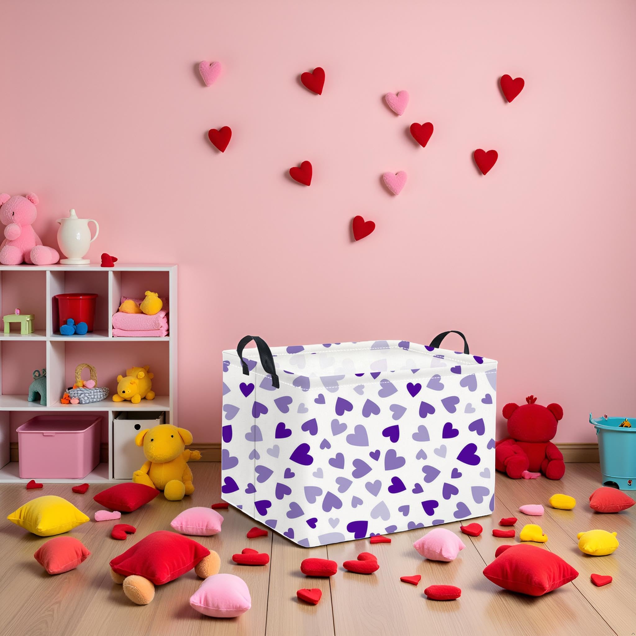 HIYAGON chic storage bin enhances living room with blankets