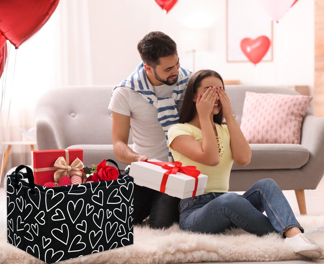 HIYAGON Collapsible storage basket blends with bedroom decor.