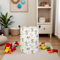 HIYAGON dinosaur-pattern laundry hamper adds playful storage for laundry and toys.