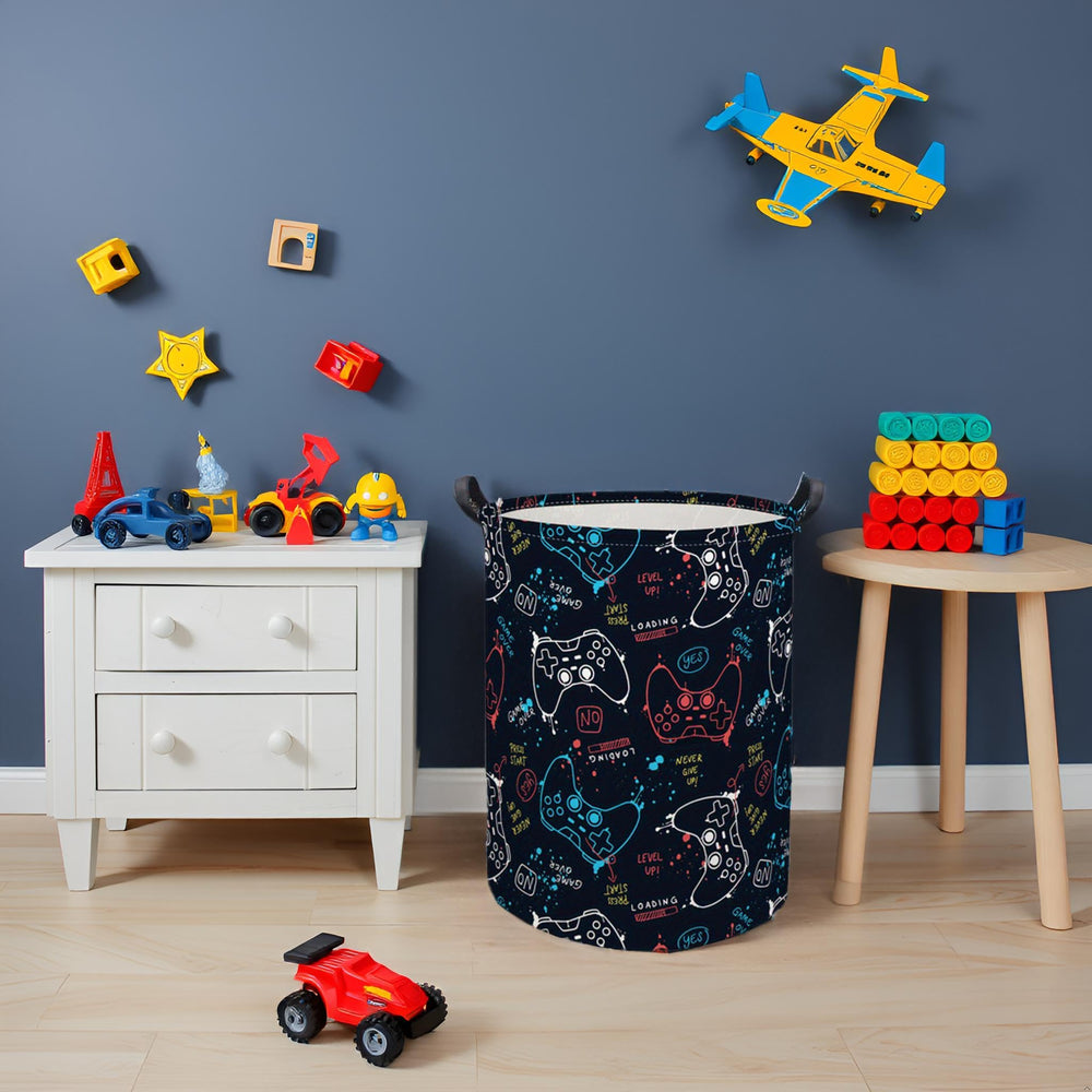 HIYAGON kids toy storage bin with two handles for easy transport