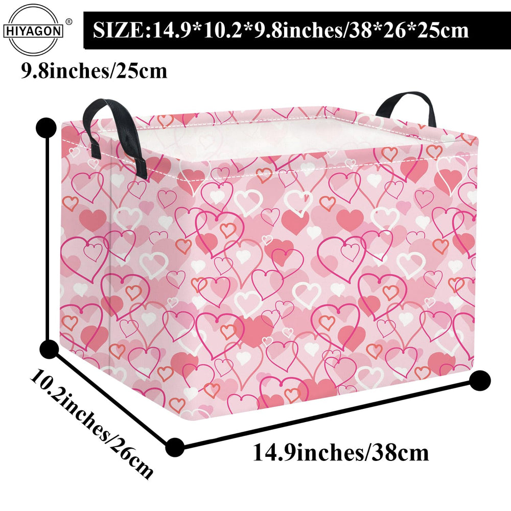 HIYAGON leather handle portable bin for effortless carrying.