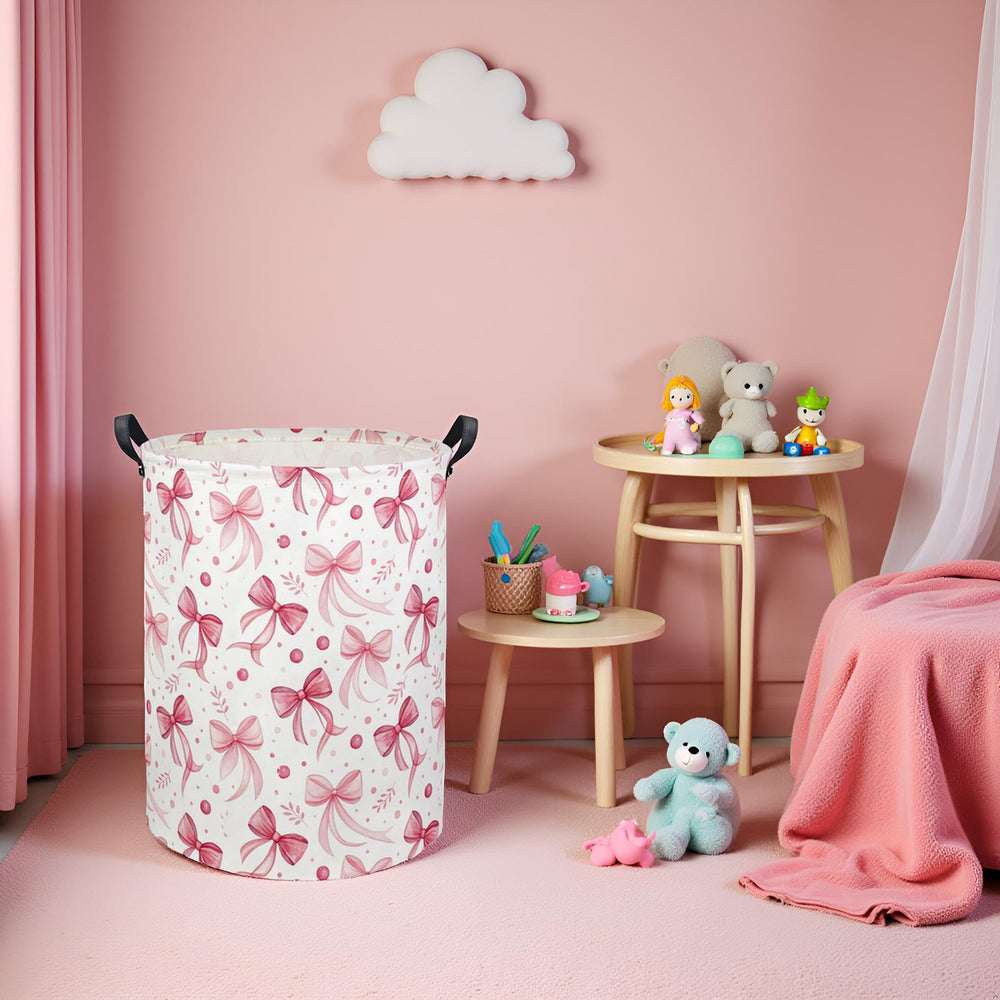 HIYAGON nursery decor basket highlights pink design for kids' rooms.