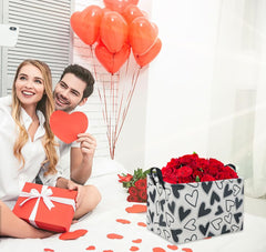 HIYAGON Rectangular Heart Basket collapsed for space-saving storage