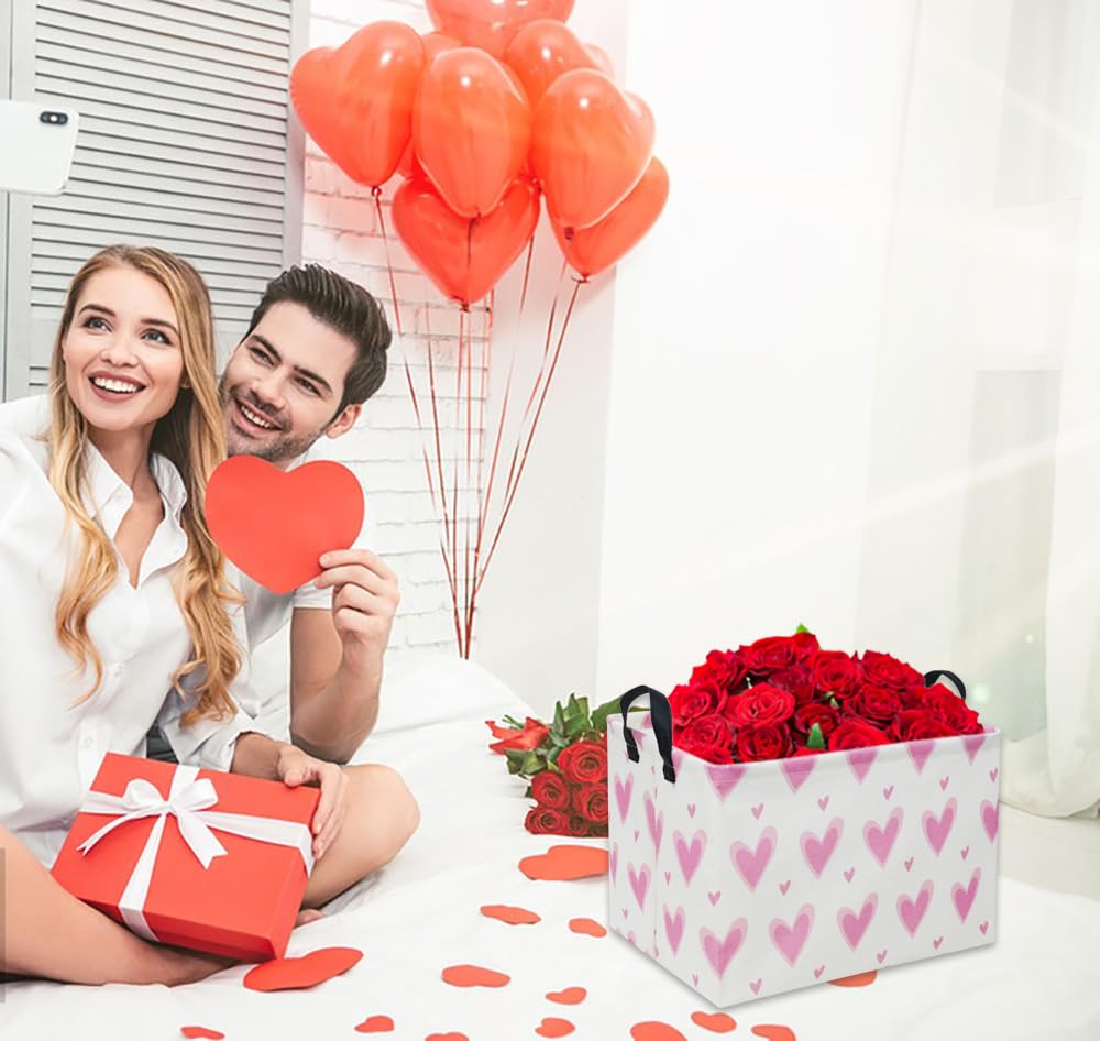 HIYAGON heart pink gift basket styled as nursery decor