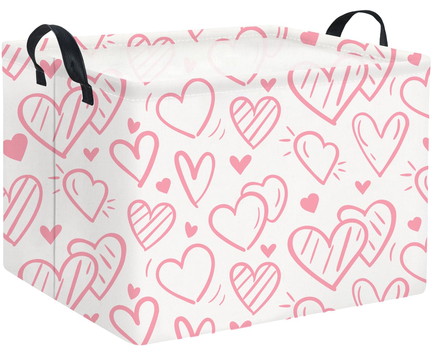 HIYAGON rectangular pink basket with a sturdy frame for toy organization in kids' rooms.