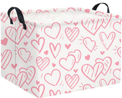 HIYAGON rectangular pink basket with a sturdy frame for toy organization in kids' rooms.