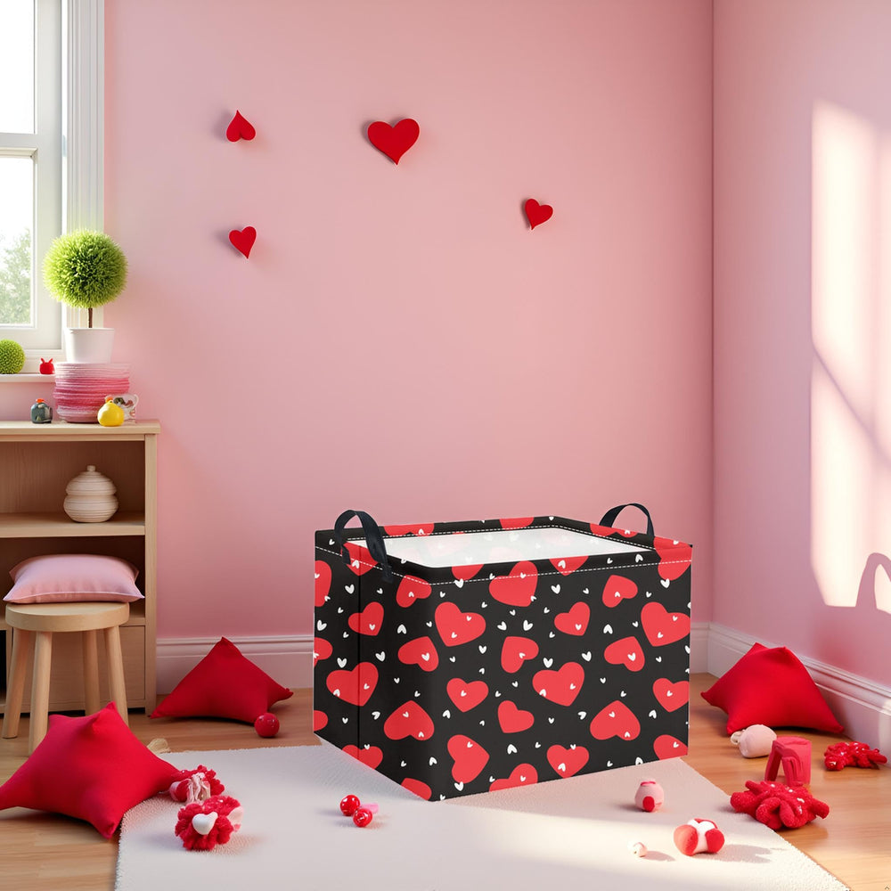 HIYAGON rectangular Valentines basket in closet used for clothes and toys