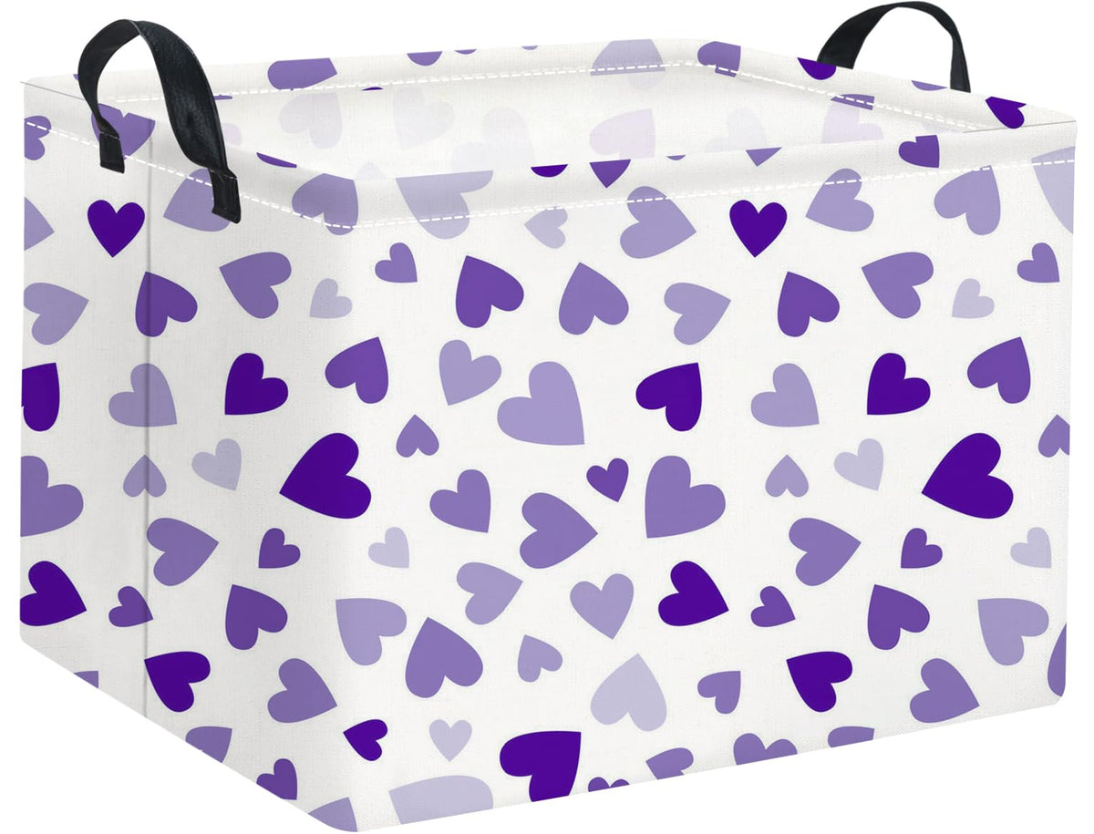 HIYAGON rectangular Valentines basket stores clothes neatly with a stylish touch