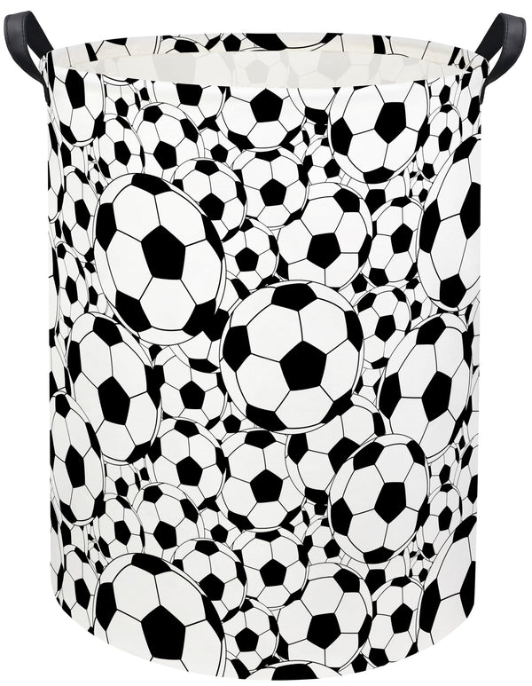 HIYAGON Soccer Baby Laundry Basket stores dirty clothes and keeps nurseries tidy.
