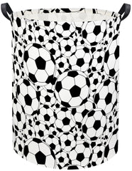 HIYAGON Soccer Baby Laundry Basket stores dirty clothes and keeps nurseries tidy.