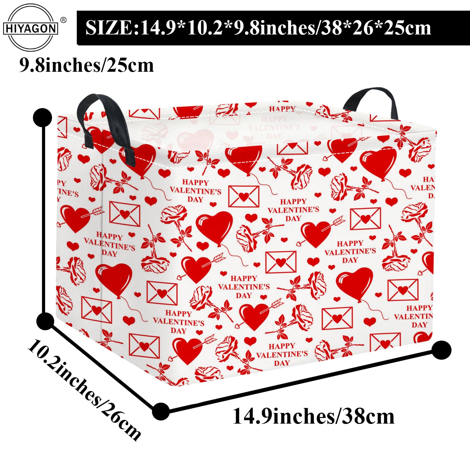 HIYAGON Valentines basket bath towels keep bathroom neat.