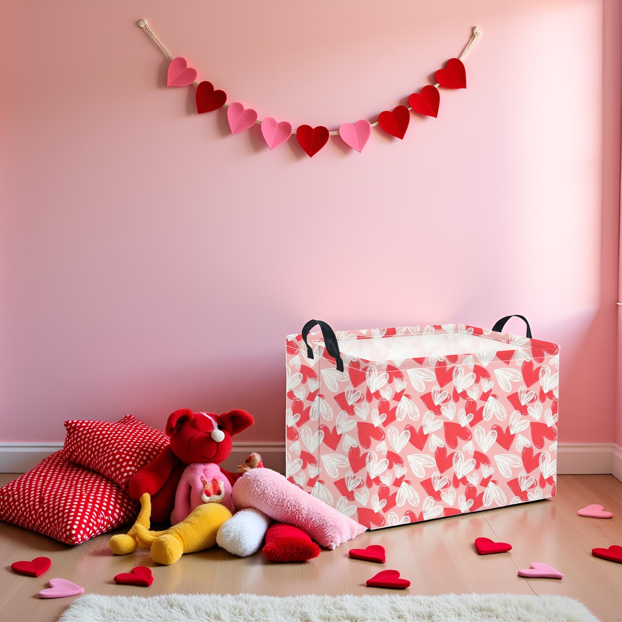 HIYAGON basket on shelf shown in a bedroom and living room setup.