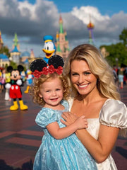 Hjiaruiky mouse ears clip closeup shows secure grip on hair.