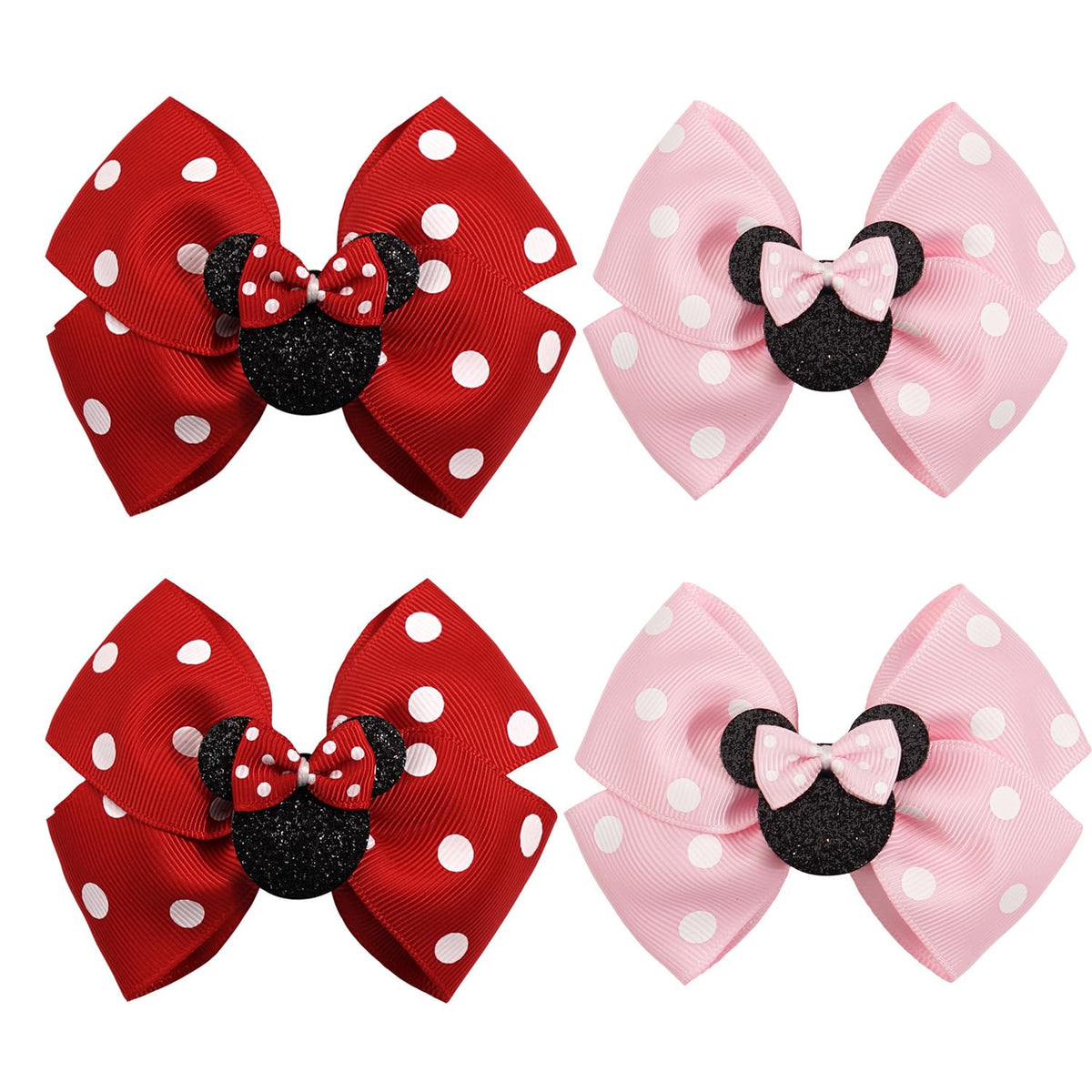 Hjiaruiky mouse ears hair clip in black for secure all-day wear.