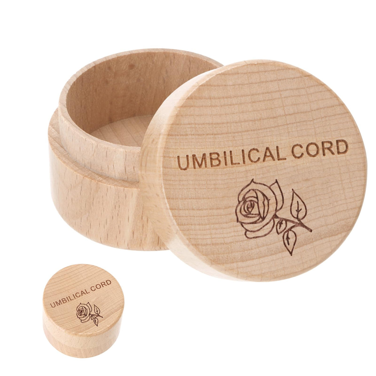 HJKEMI Umbilical Cord Keepsake Box with flower-pattern lid preserves memories safely for years