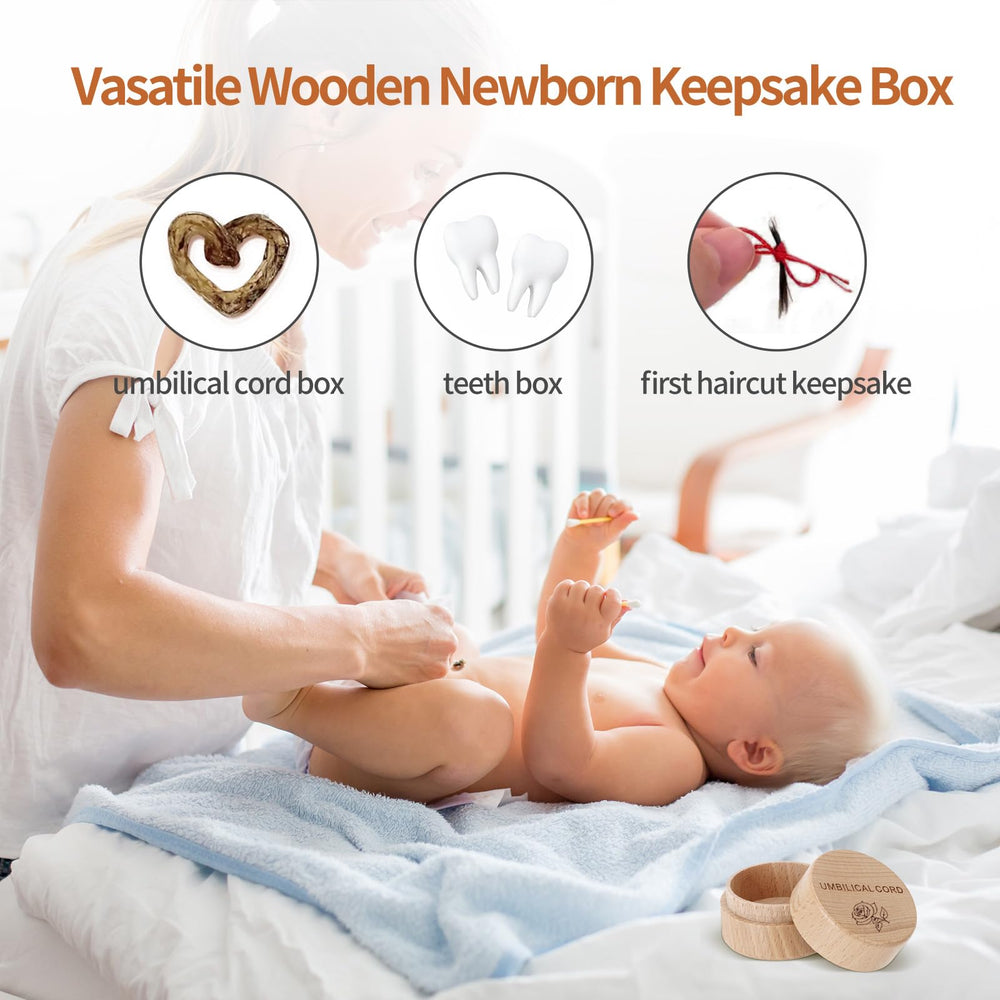 HJKEMI Versatile Baby Memory Box doubles as a tooth or first haircut keepsake