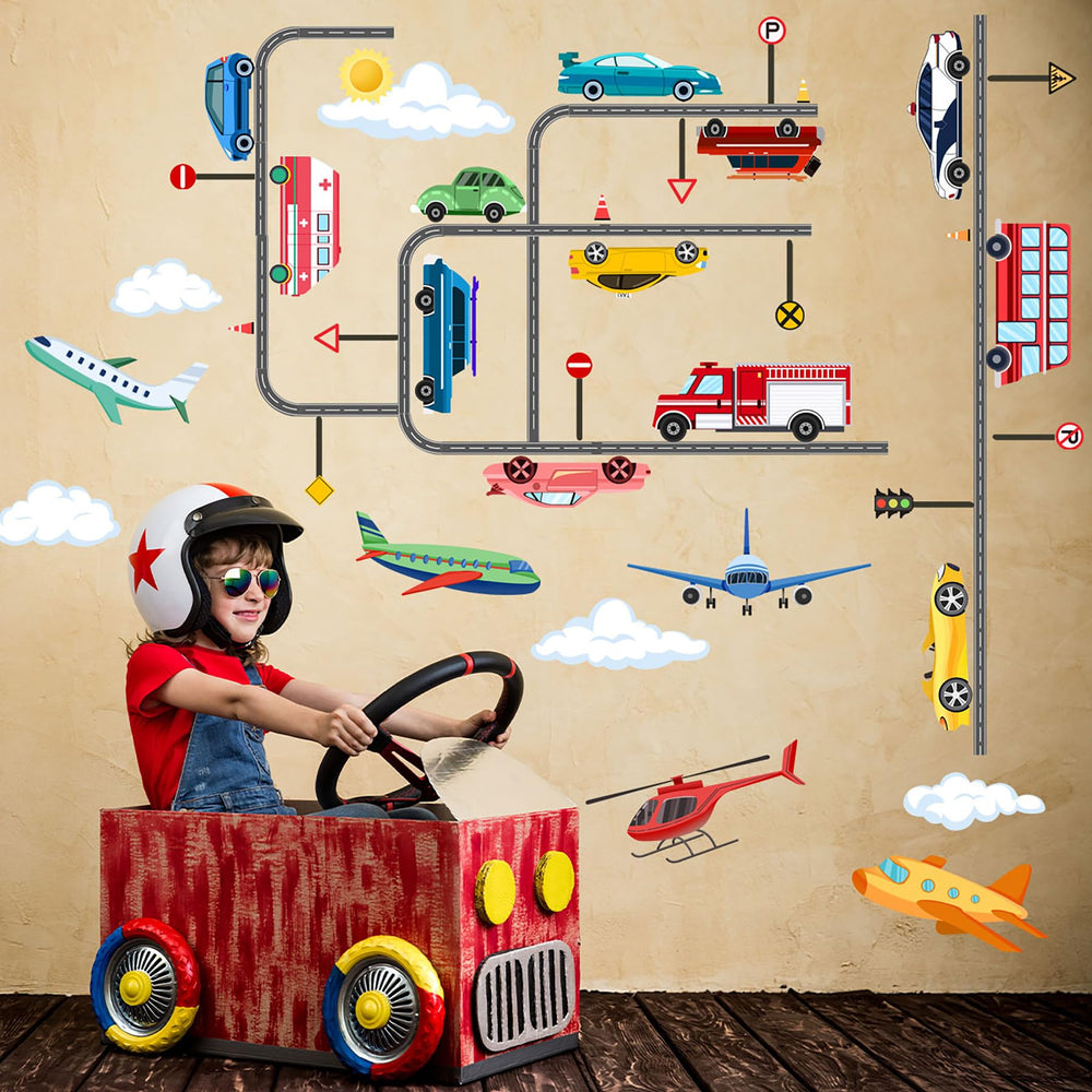 HJKlove bright city transport decor pack for nurseries and playrooms
