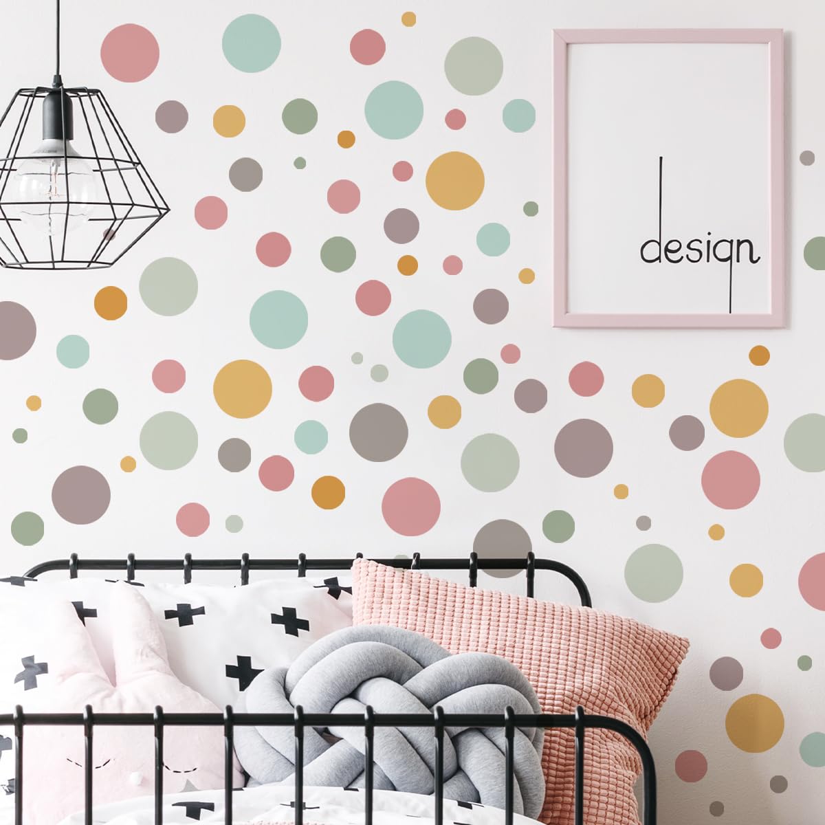 HJKlove rainbow dots transform holiday decor with easy peel-and-stick use.