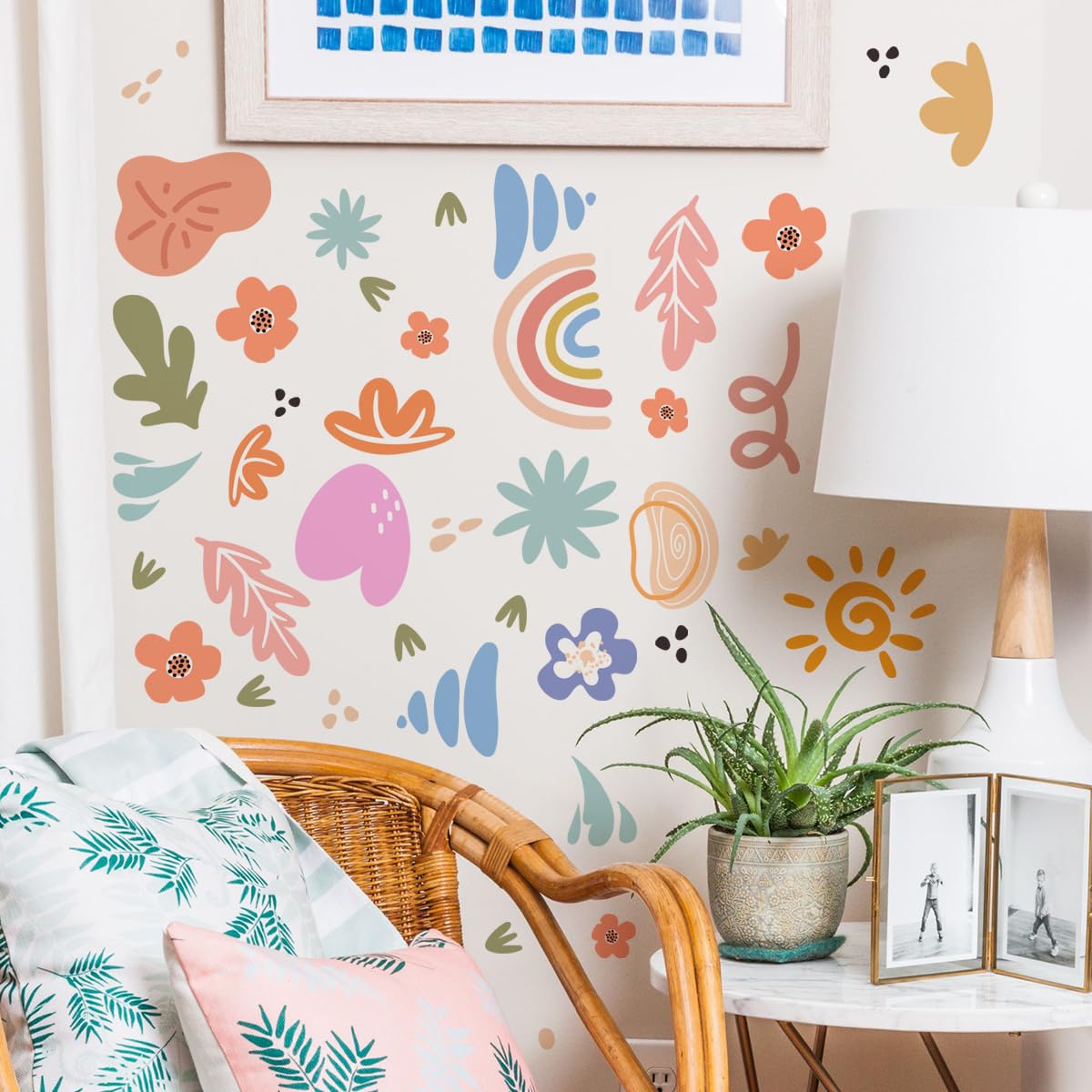 HJKlove modern wall art decals transform nurseries with imaginative shapes.