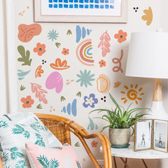 HJKlove modern wall art decals transform nurseries with imaginative shapes.