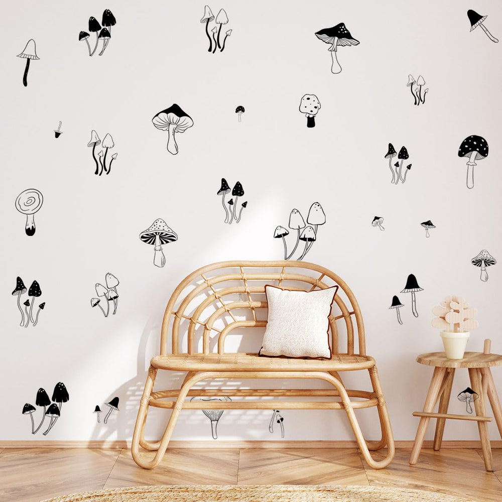 HJKlove mushroom decals adhere to most walls without damage.