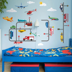 HJKlove police car and ambulance wall decal for imaginative play