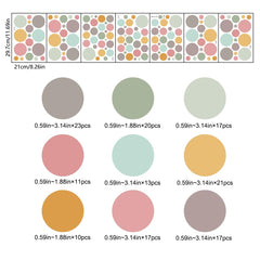 HJKlove self-adhesive rainbow dots add color to walls and surfaces with no residue.