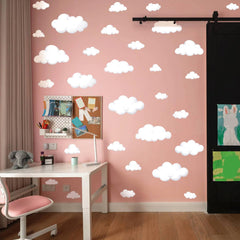 HJKlove watercolor cloud wall decal 01 for nursery creates a soothing atmosphere