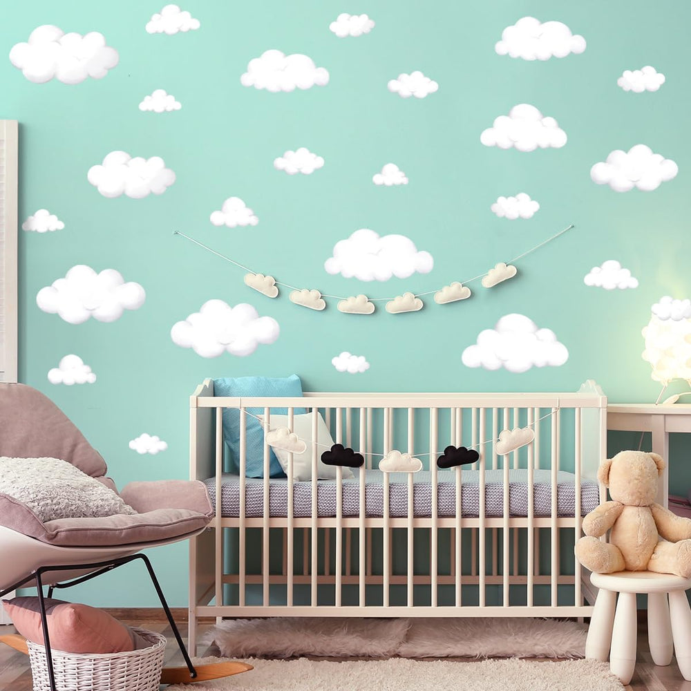 HJKlove watercolor cloud wall decal 05 removable decor for baby room