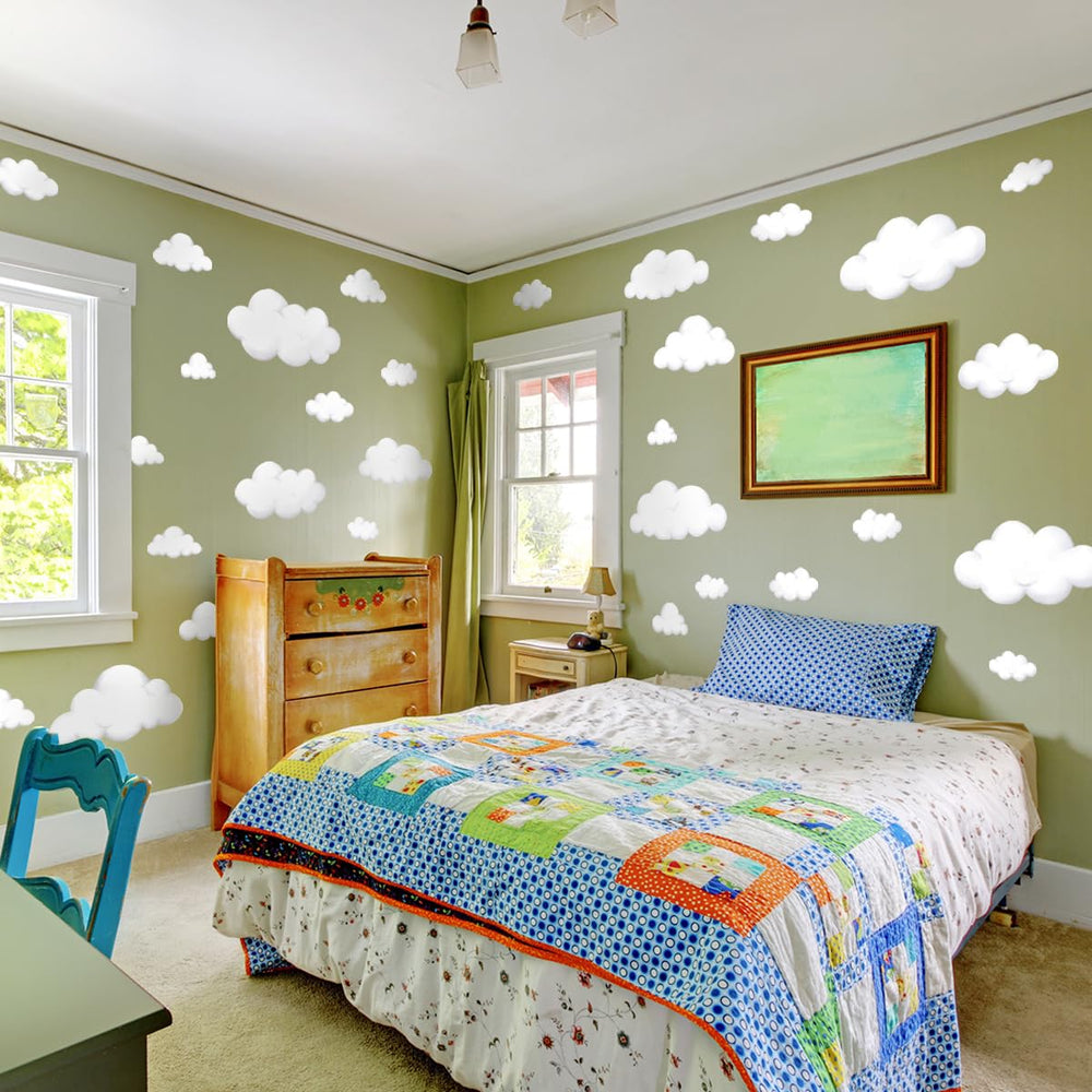 HJKlove watercolor cloud wall decal 06 easy to reposition in child space
