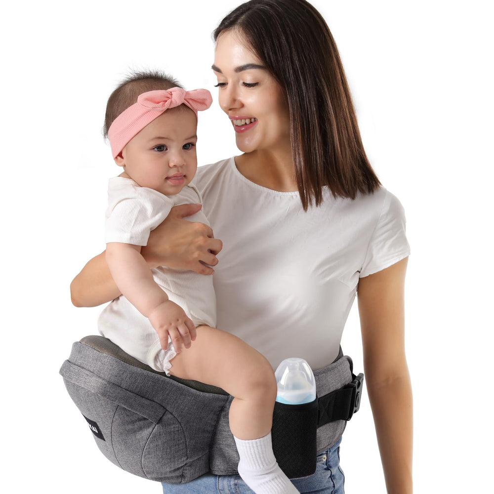HKAI Baby Hip Carrier hip seat provides ergonomic support for growing infants.