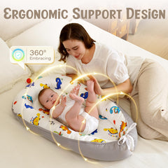 HKAI Baby Lounger designed for awake supervised use during play and diaper changes.