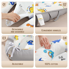 HKAI Baby Lounger lightweight and portable with built-in handles for easy transport.