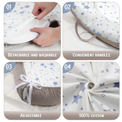 HKAI Baby Lounger portable design with built-in handles for travel