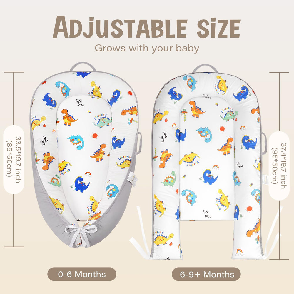 HKAI Baby Lounger removable, washable cover for quick cleanups between uses.