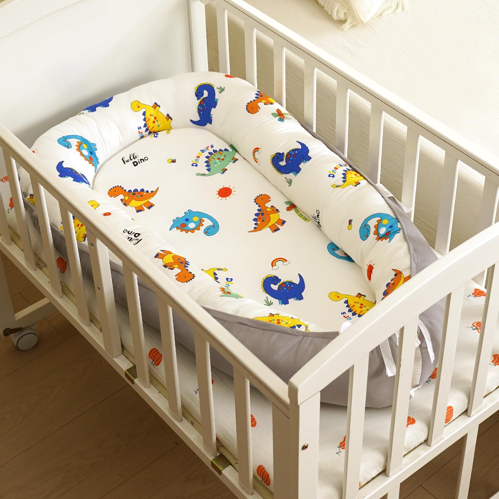 HKAI Baby Lounger soft cotton surface provides a cozy spot for supervised play.