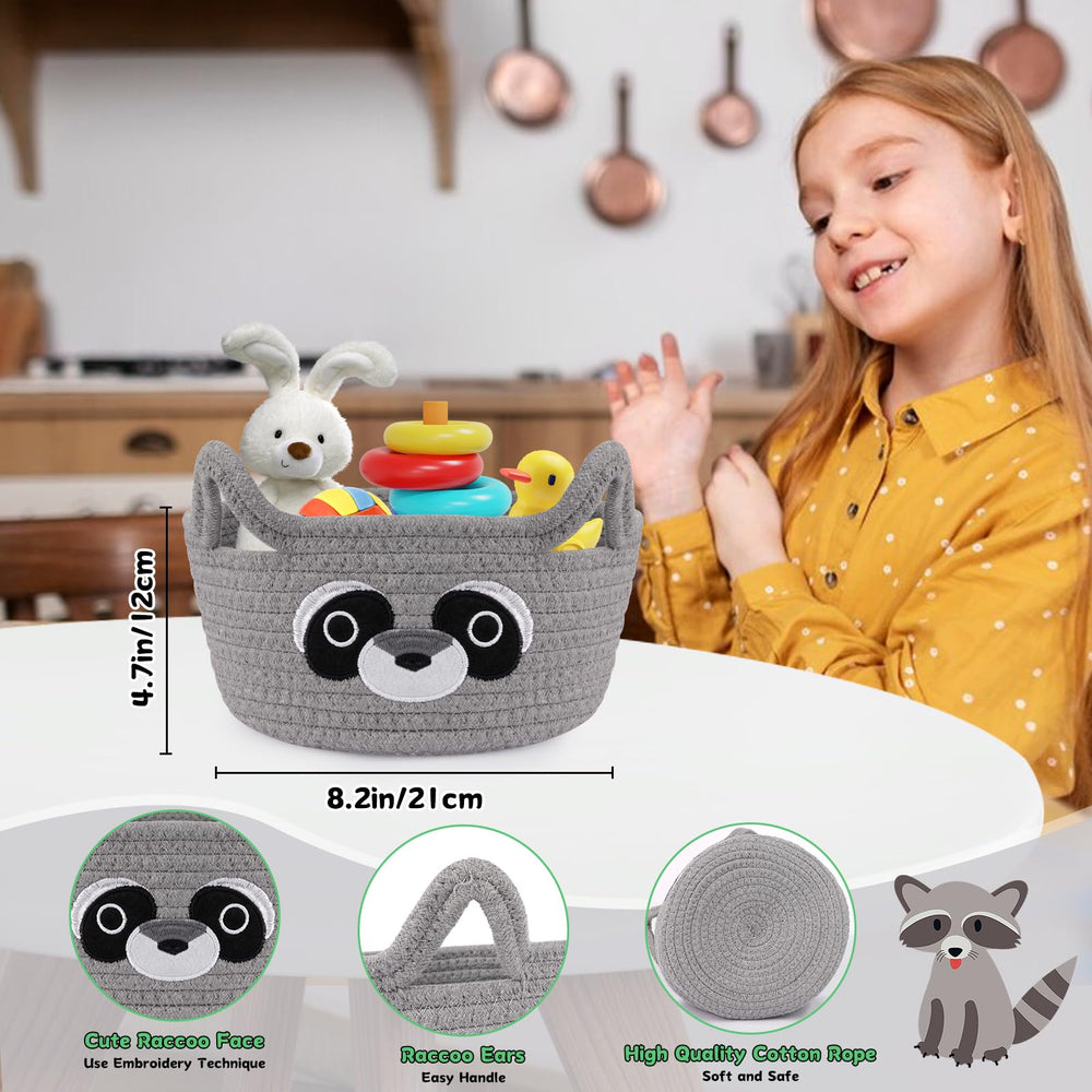 Hkojewp gift-ready animal basket, cute decor for shelves or desks.