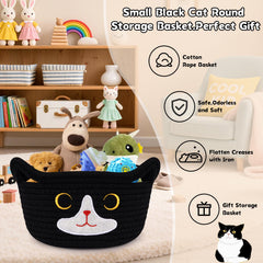 Hkojewp Cat Basket with ears handles for easy carrying.