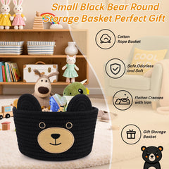 Hkojewp embroidered bear face detail adds playful decor and organization.