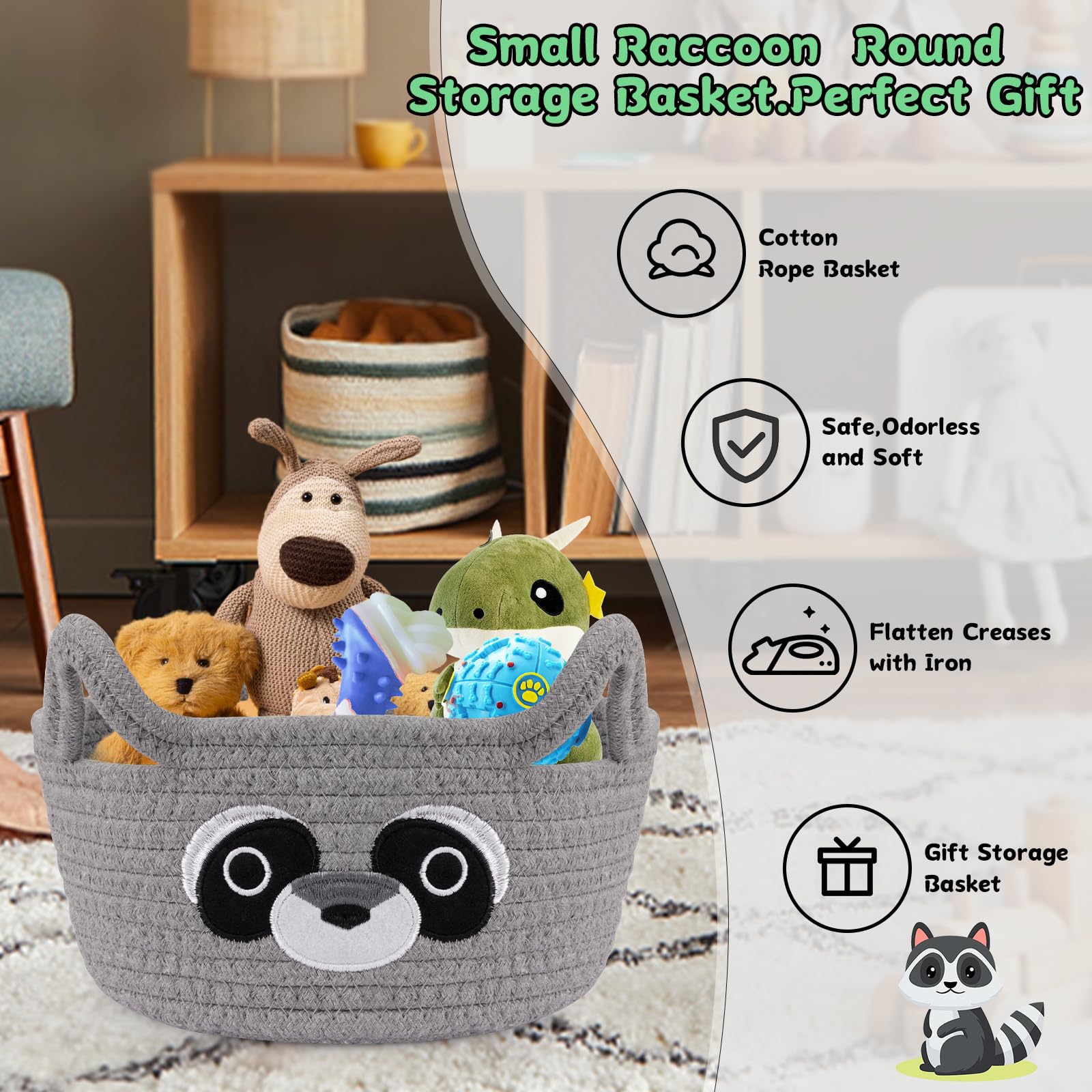 Hkojewp foldable baby basket, keeps clutter controlled and resets shape easily.