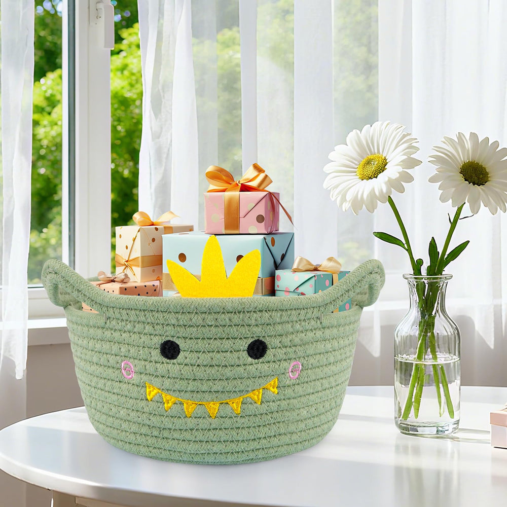 Hkojewp foldable-cotton-storage-basket folds flat for seasonal or tidy spaces.