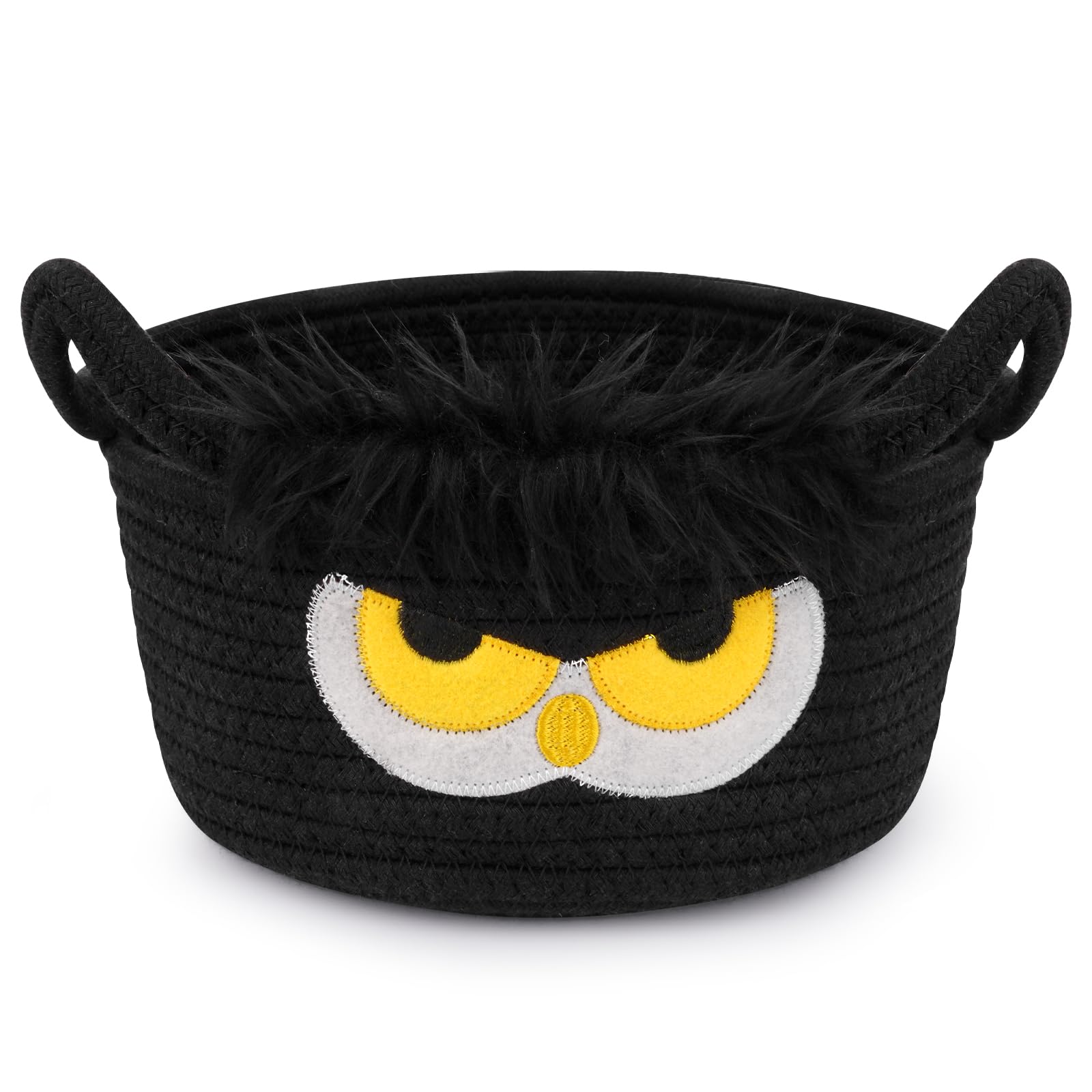 Hkojewp Owl storage basket with face embroidery, skin-friendly and decorative.