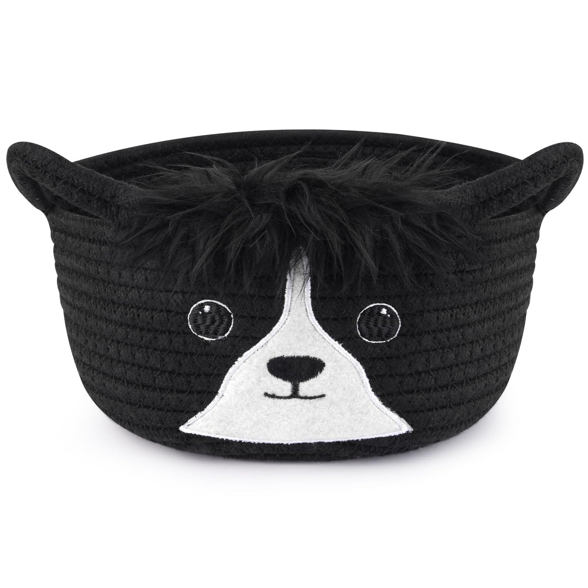 Hkojewp small storage basket with dog ears handles for nursery organization.
