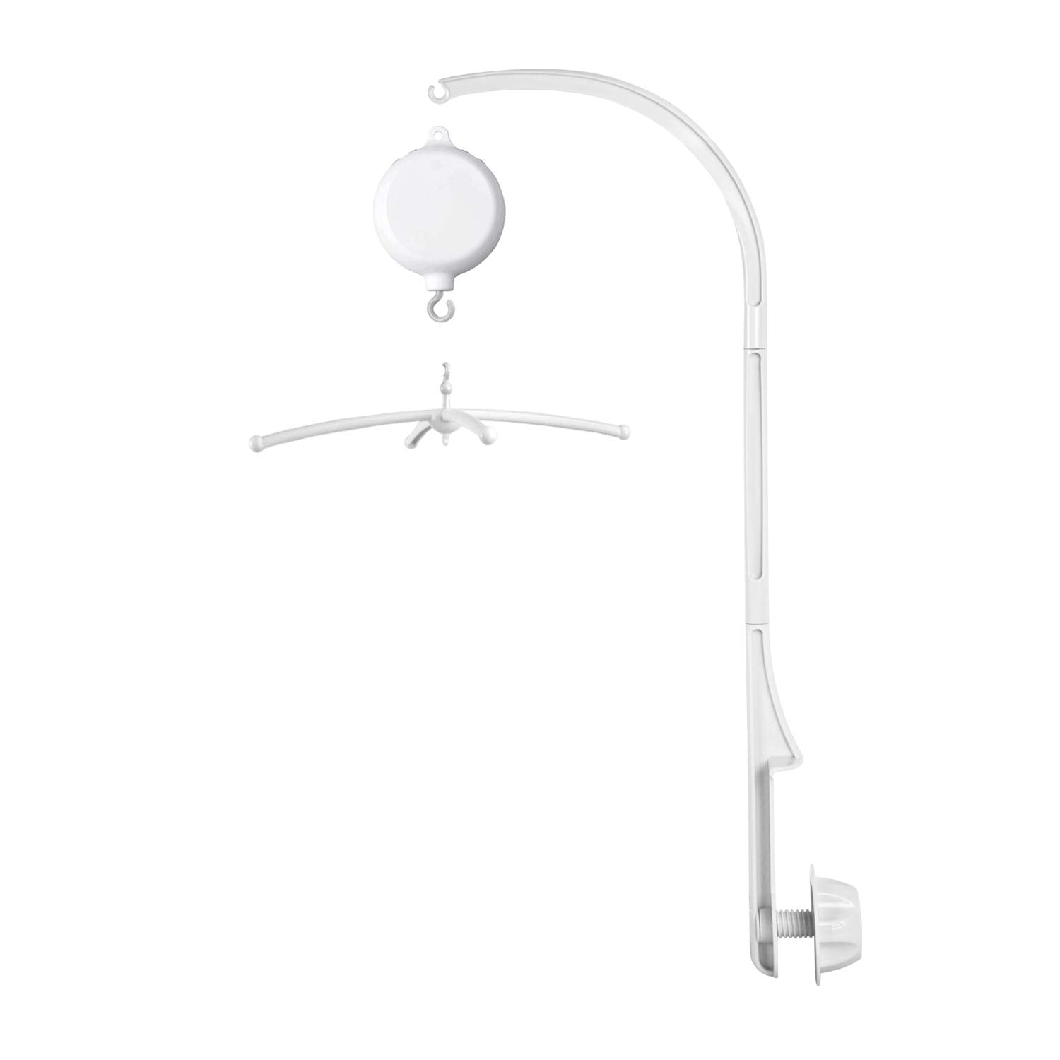 HLEEDUO baby crib mobile arm with music box, 28-inch reach for soothing lullabies