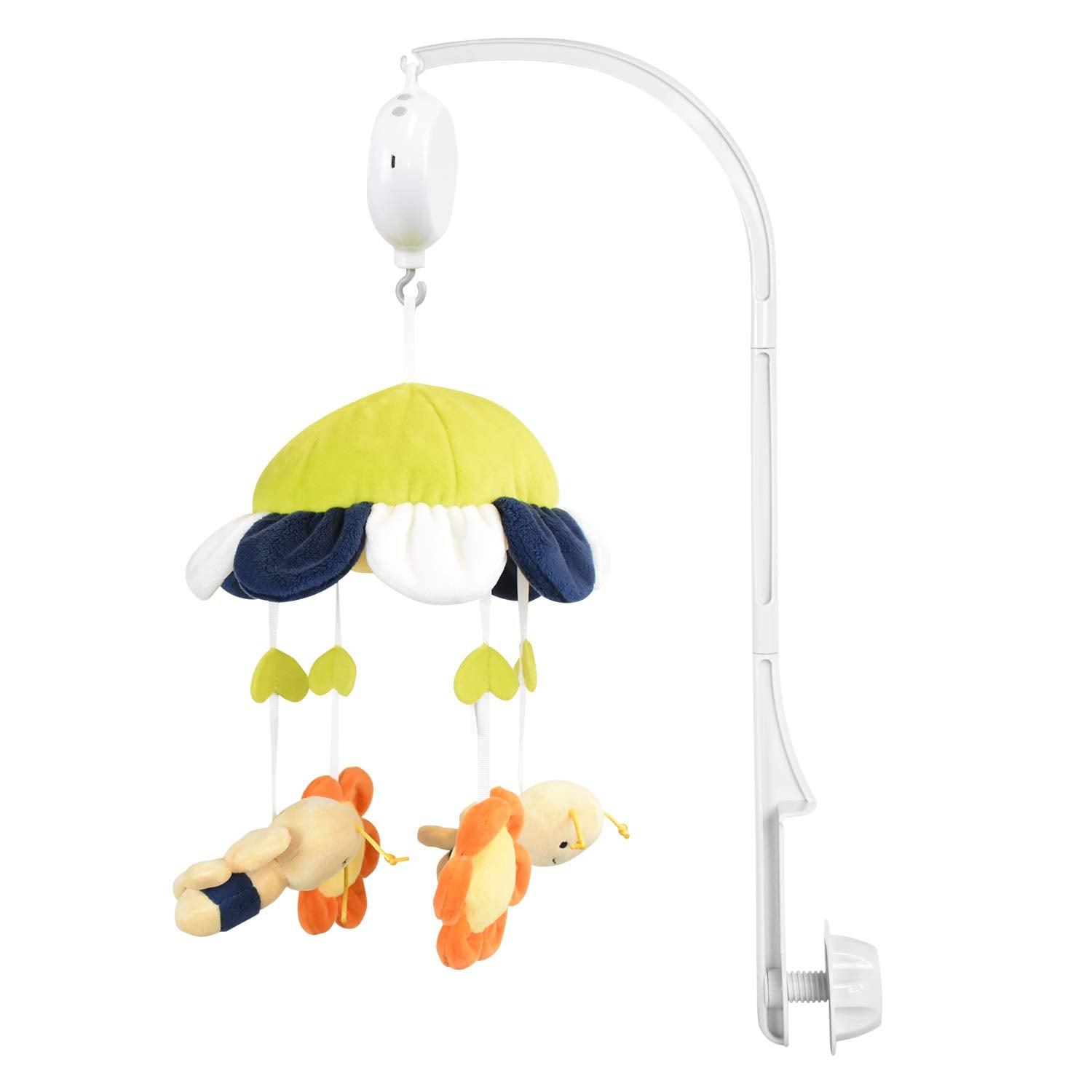 HLEEDUO crib mobile displaying 35 lullabies library