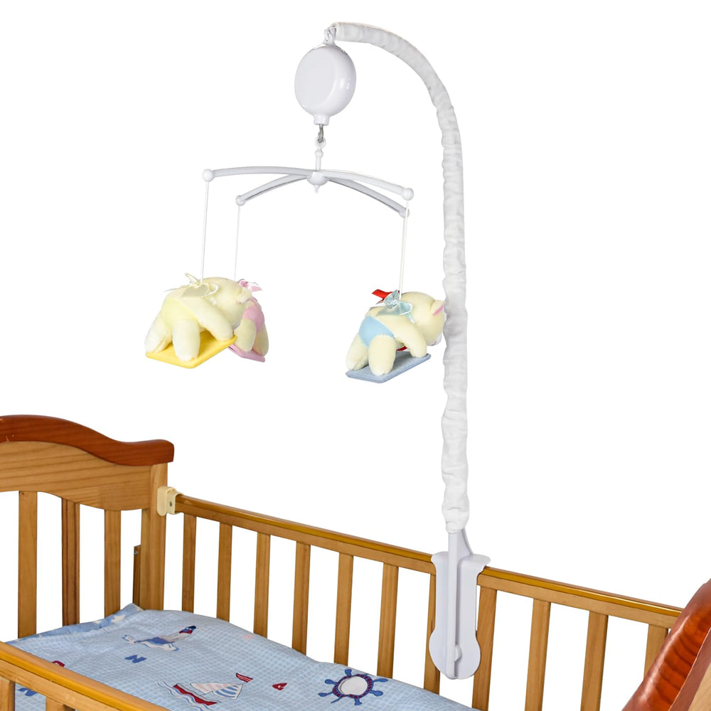 HLEEDUO Little Bear crib mobile offers 12 lullabies for gentle soothing.