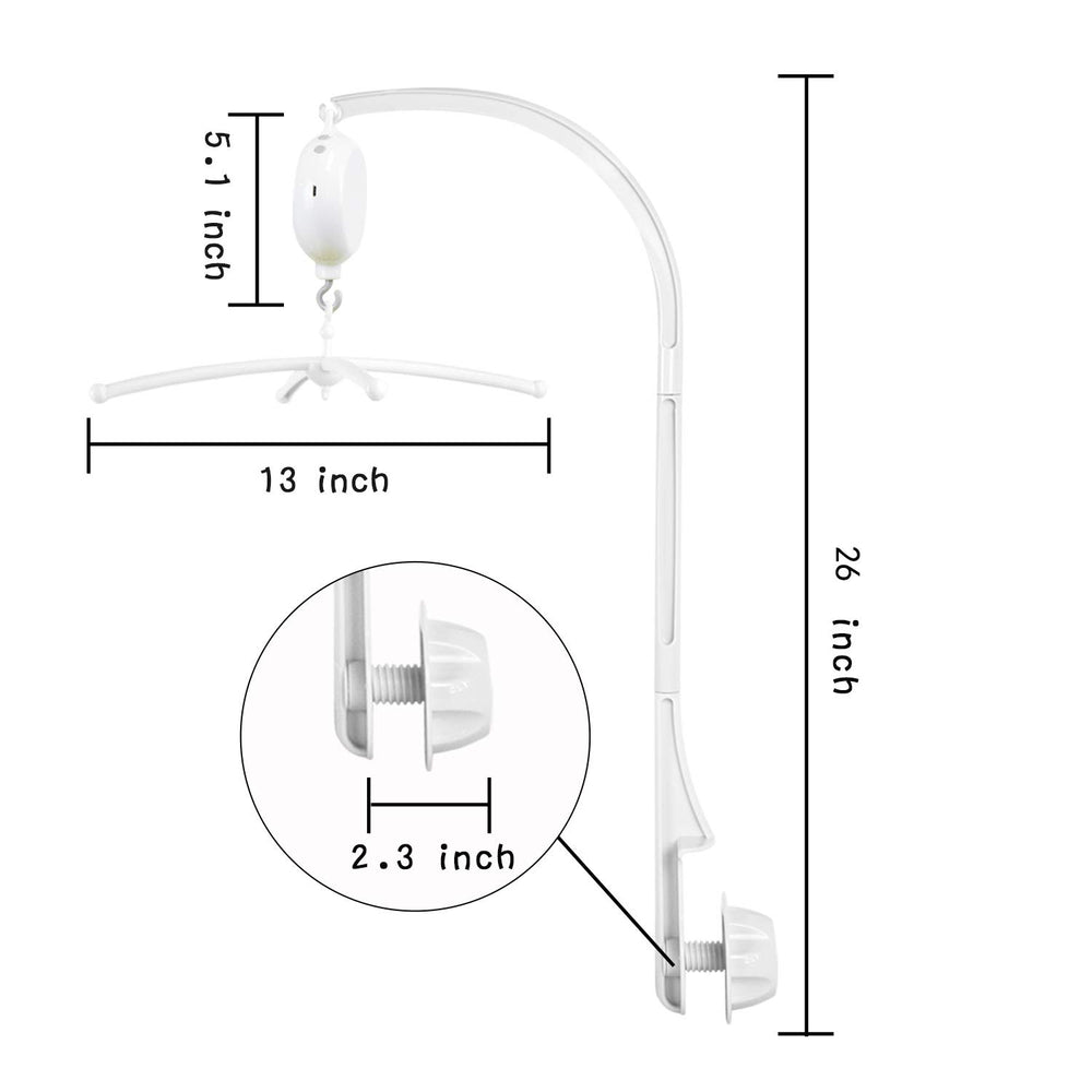 HLEEDUO mobile arm with rotating mobile enhances visual appeal.